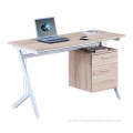 Wooden Office Computer Table With Filing Cabinet